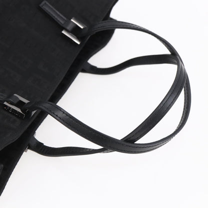 Fendi Vintage Shopping Zucchino Canvas, Black, Canvas, Tote Bag