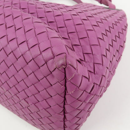 Bottega Veneta Garda Intrecciato Nappa, Purple, Leather, Handbag