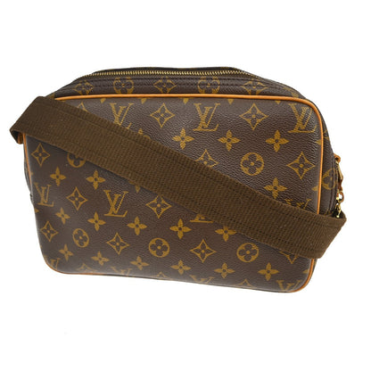 Louis Vuitton Reporter Monogram, Brown, Canvas, Shoulder Bag