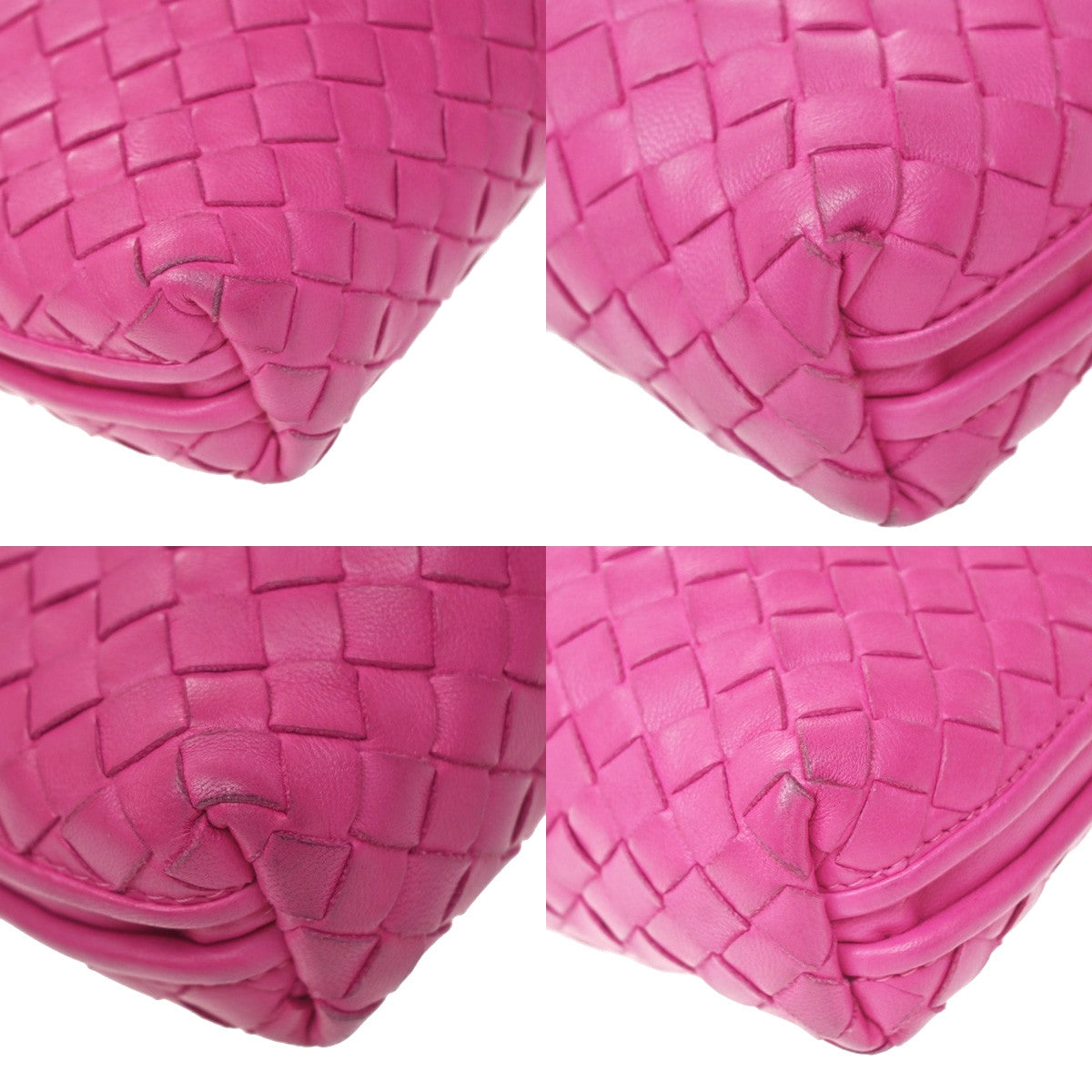 Bottega Veneta Nodini Intrecciato Nappa, Pink, Leather, Crossbody Bag