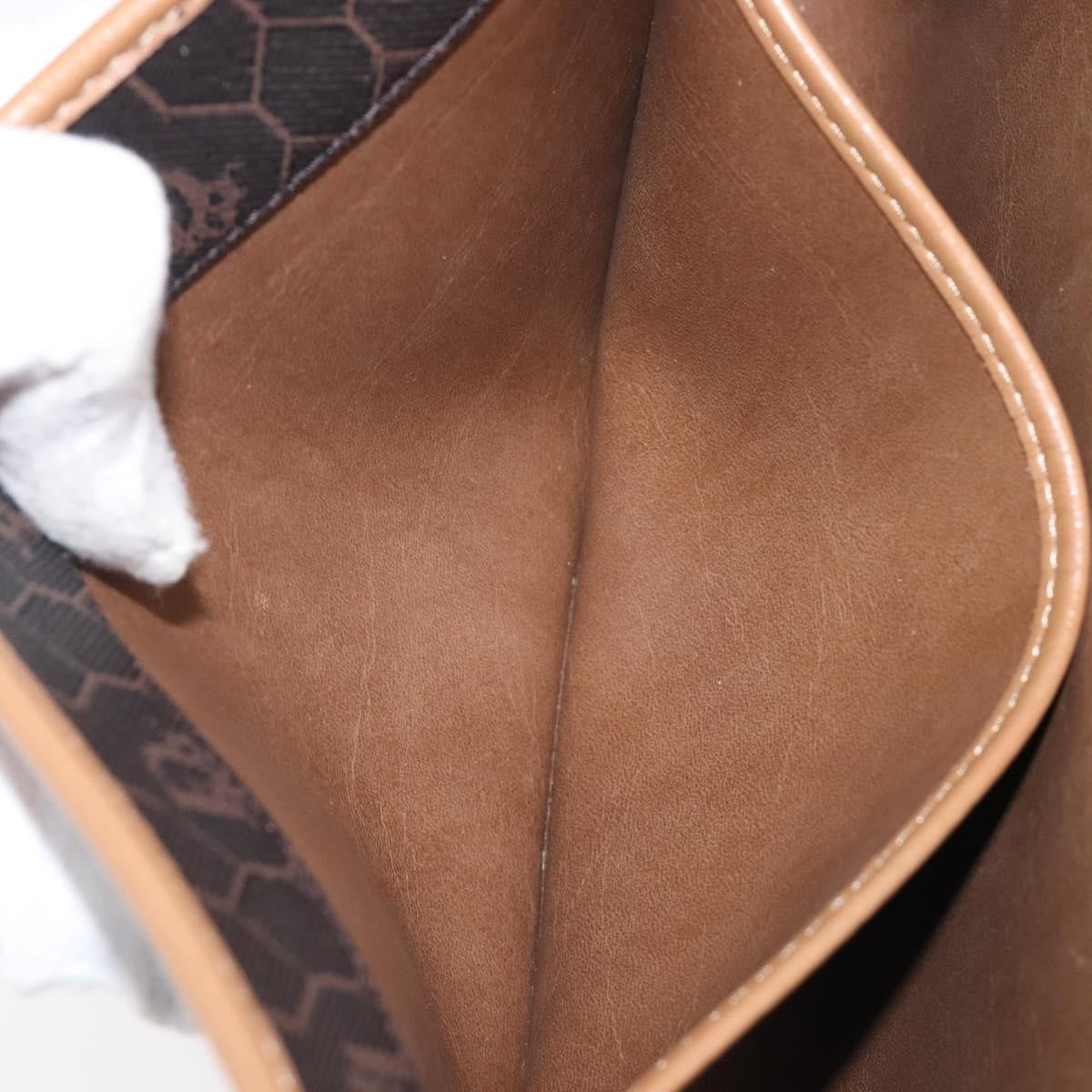 Christian Dior Vintage Honeycomb Canvas, Black, Canvas, Shoulder Bag