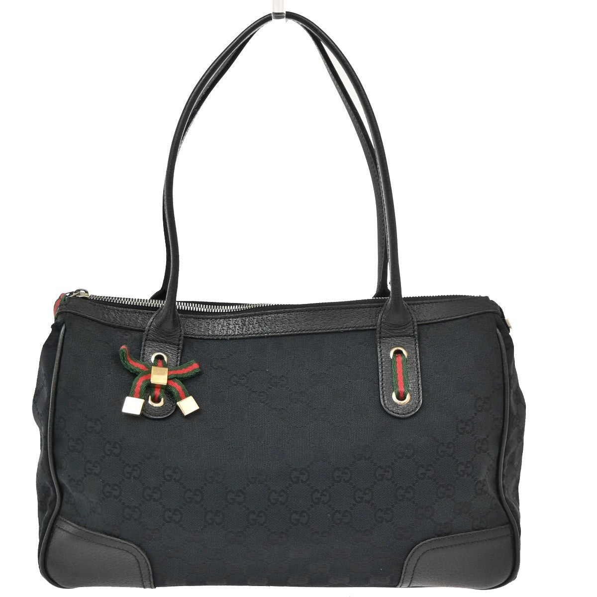 Gucci Princy Tote GG Canvas and leather, Black, Canvas, Tote Bag