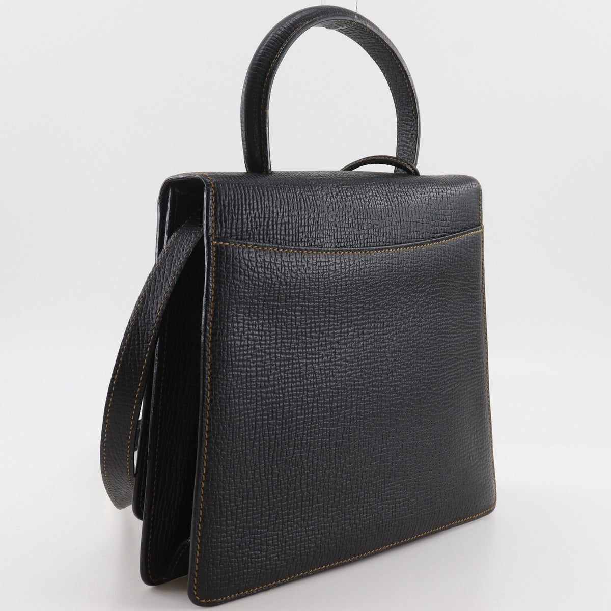 Loewe Barcelona Dome Top Handle Leather, Black, Leather, Handbag