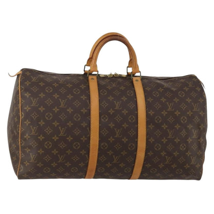 Louis Vuitton Keepall Monogram, Brown, Canvas, Travel Bag
