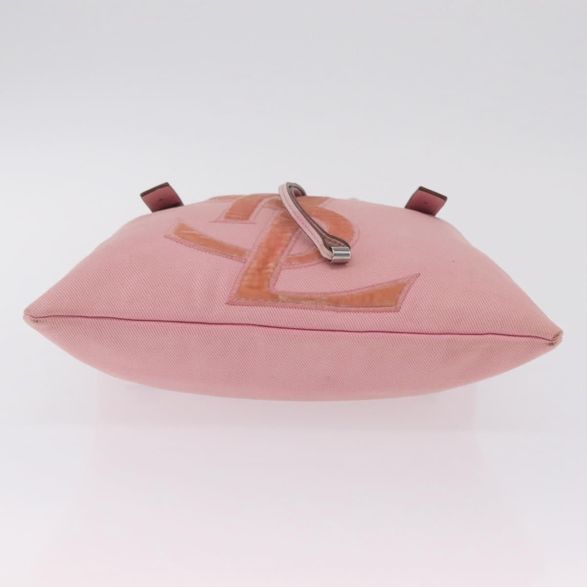 Saint Laurent Kahala Drawstring Canvas, Pink, Canvas, Tote Bag