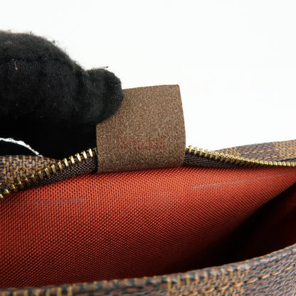 Louis Vuitton Trousse Make Up Damier, Brown, Canvas, Clutch