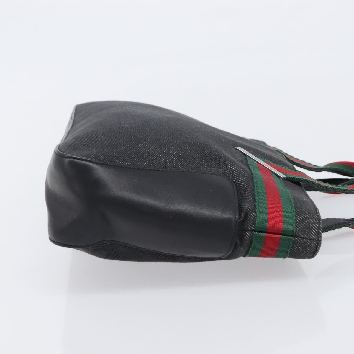 Gucci Sherry Line Tote Canvas, Black, Canvas, Tote Bag