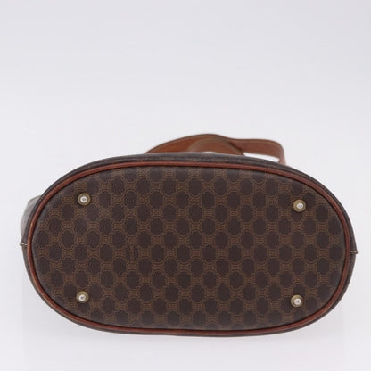 Celine Vintage Macadam Canvas, Brown, Canvas, Handbag