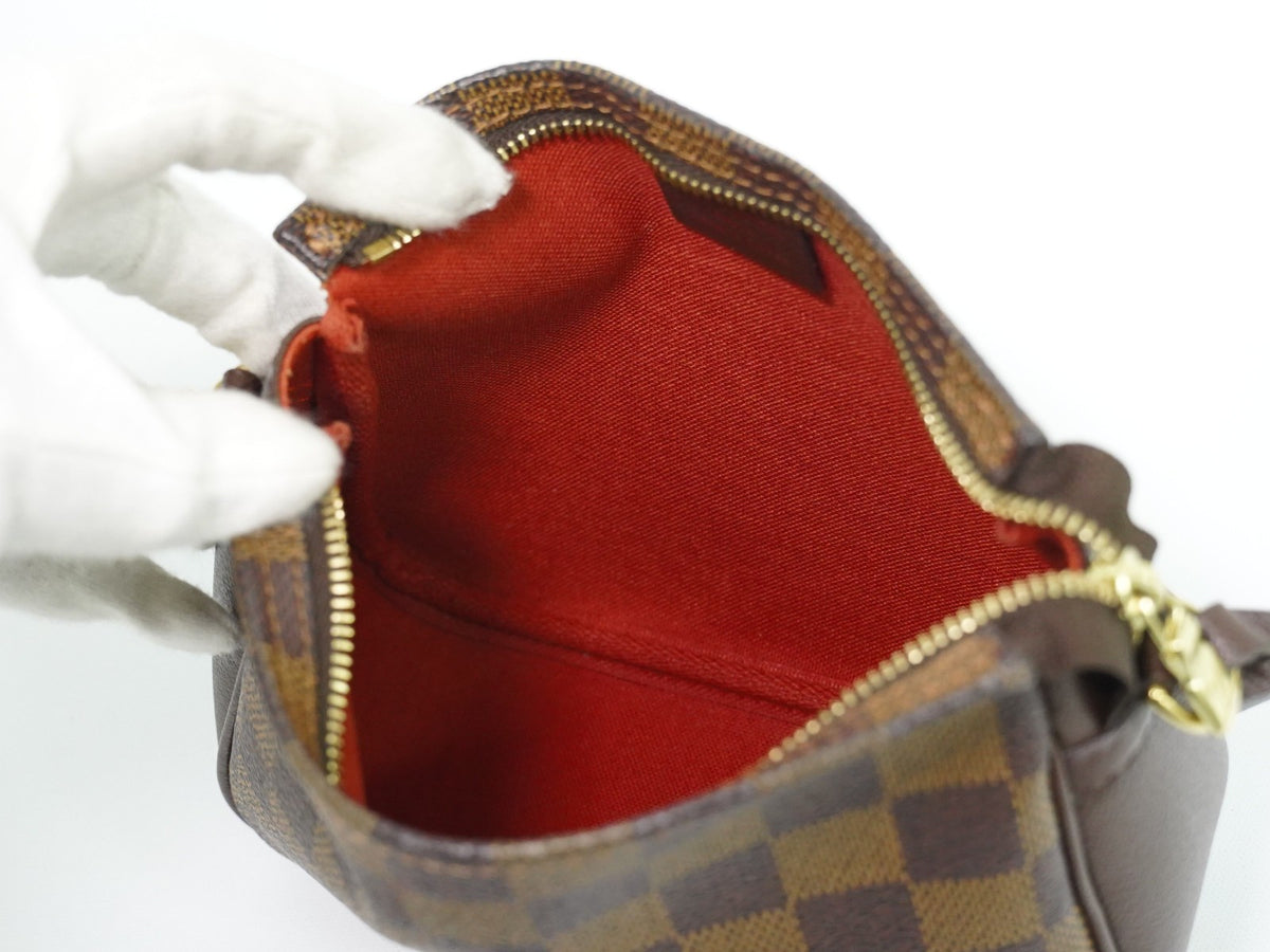 Louis Vuitton Trousse Make Up Damier, Brown, Canvas, Clutch