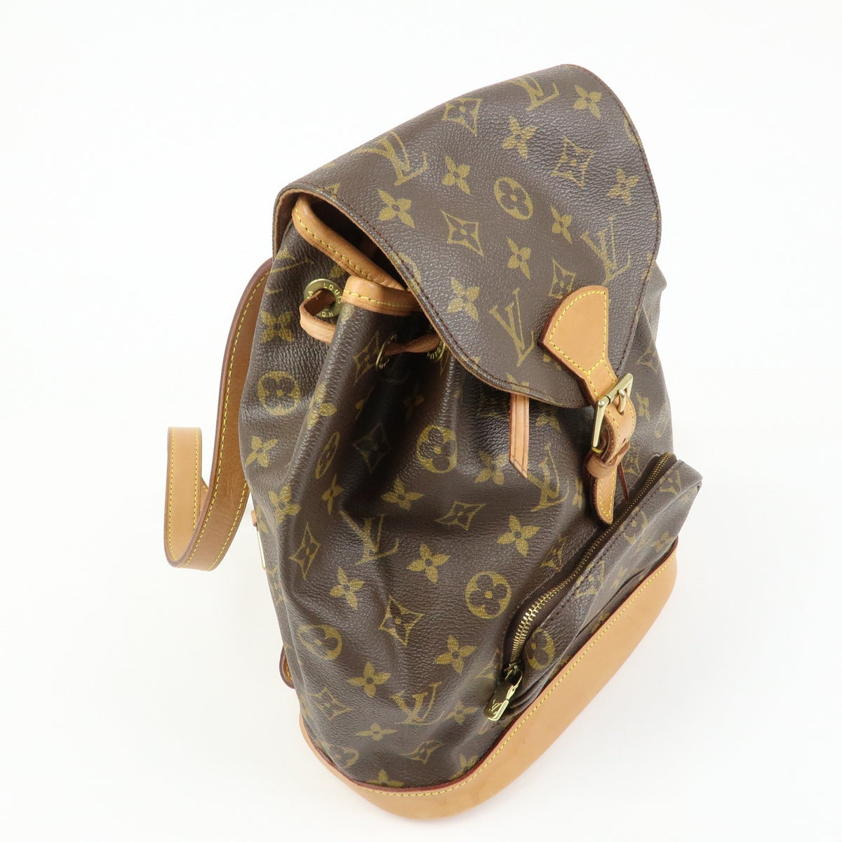 Louis Vuitton Vintage Montsouris Monogram Canvas, Brown, Canvas, Backpack
