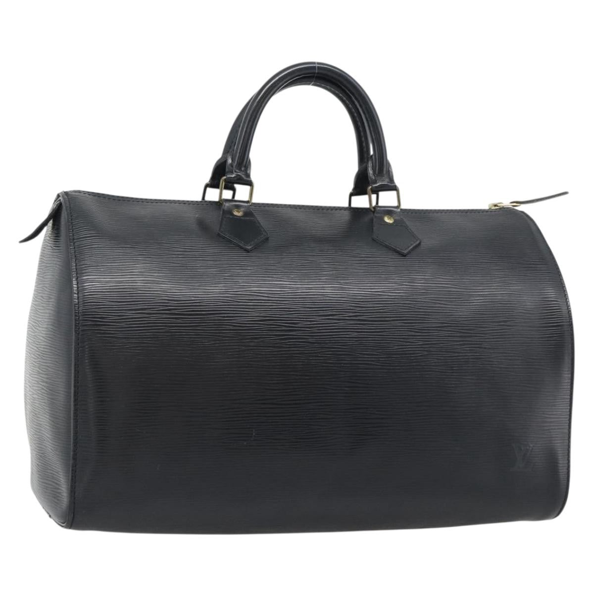 Louis Vuitton Speedy Epi, Black, Leather, Handbag