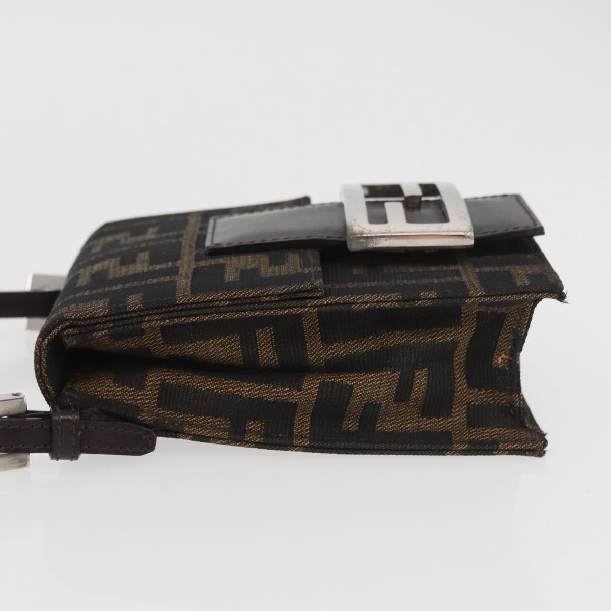 Fendi Baguette Zucca Canvas, Brown, Canvas, Handbag