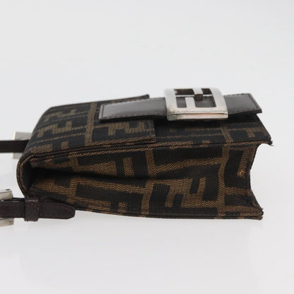 Fendi Baguette Zucca Canvas, Brown, Canvas, Handbag