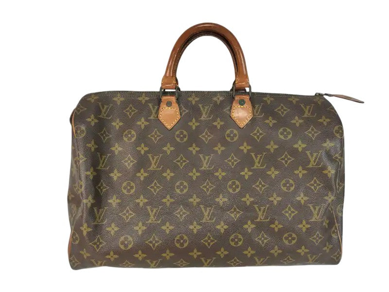 Louis Vuitton Speedy Monogram, Brown, Canvas, Handbag