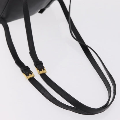 Bottega Veneta Backpack Leather with Intrecciato, Black, Leather, Backpack