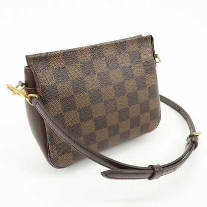 Louis Vuitton Trousse Make Up Damier, Brown, Canvas, Clutch