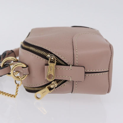 Chloe Daria Chain Leather, Pink, Leather, Handbag