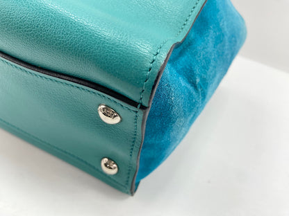 Prada glace twin pocket small glace twin pocket, Green, Leather, Tote Bag