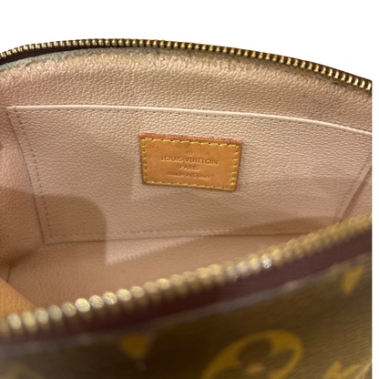 Louis Vuitton Cosmetic Case Monogram Vernis, Brown, Canvas, Clutch