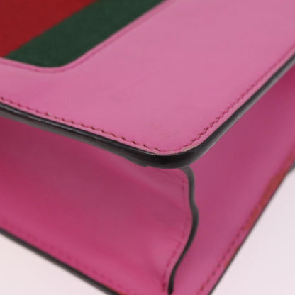 Gucci Sylvie Chain Leather, Pink, Leather, Shoulder Bag