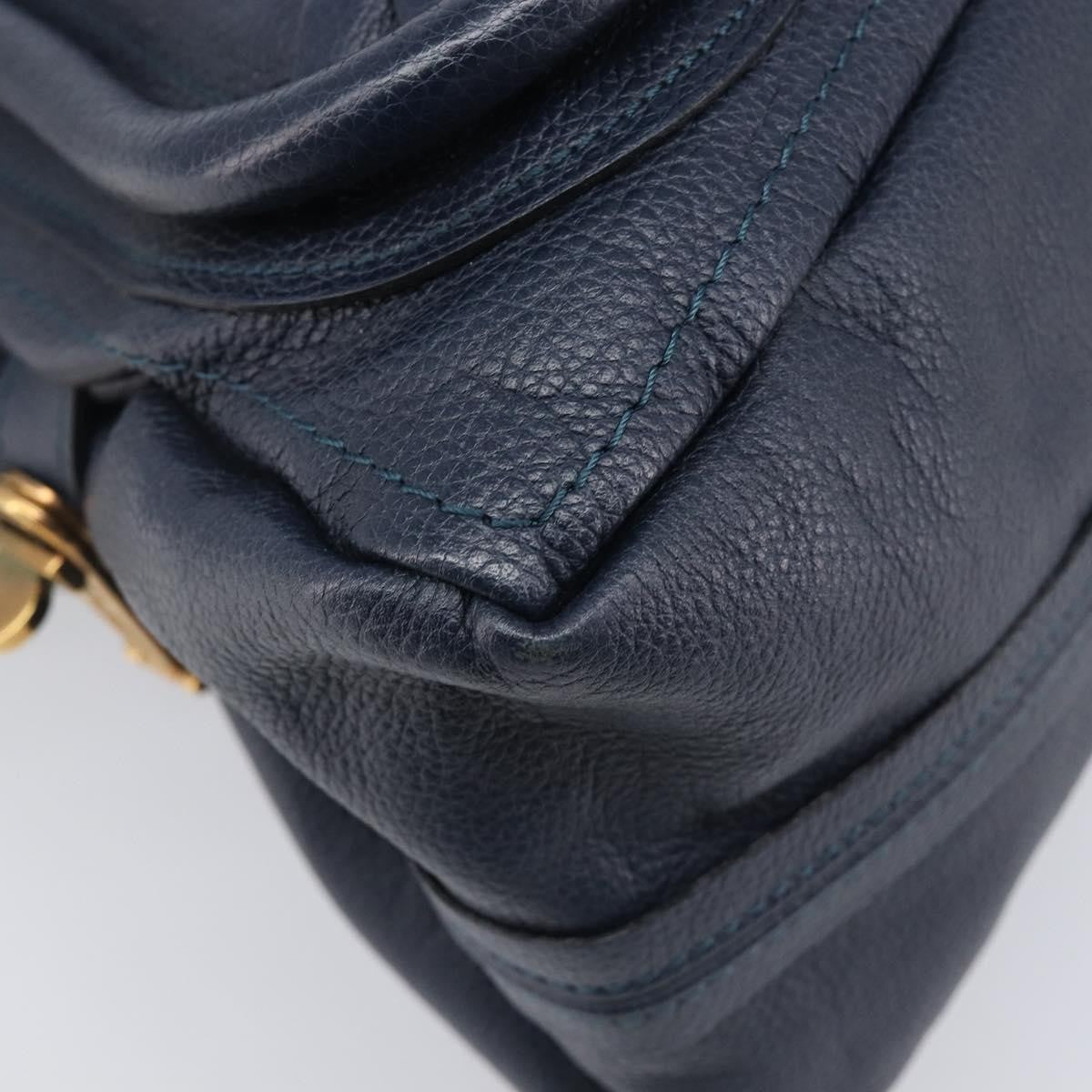 Chloe Paraty Top Handle Leather, Navy, Leather, Handbag