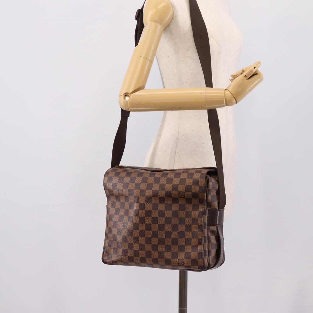 Louis Vuitton Naviglio Damier, Brown, Canvas, Shoulder Bag