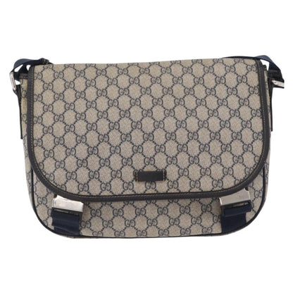 Gucci GG Messenger GG Coated Canvas, Navy, PVC, Shoulder Bag
