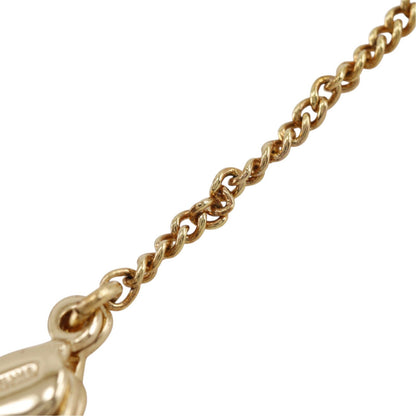 Christian Dior Bow CD Pendant Metal with Crystal, Gold, Gold Plated, Necklace