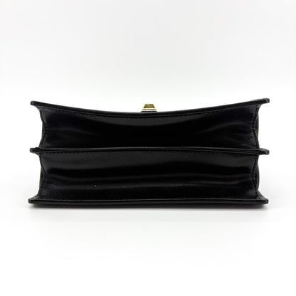 Fendi Kan I Zucca Embossed Leather, Black, Leather, Shoulder Bag