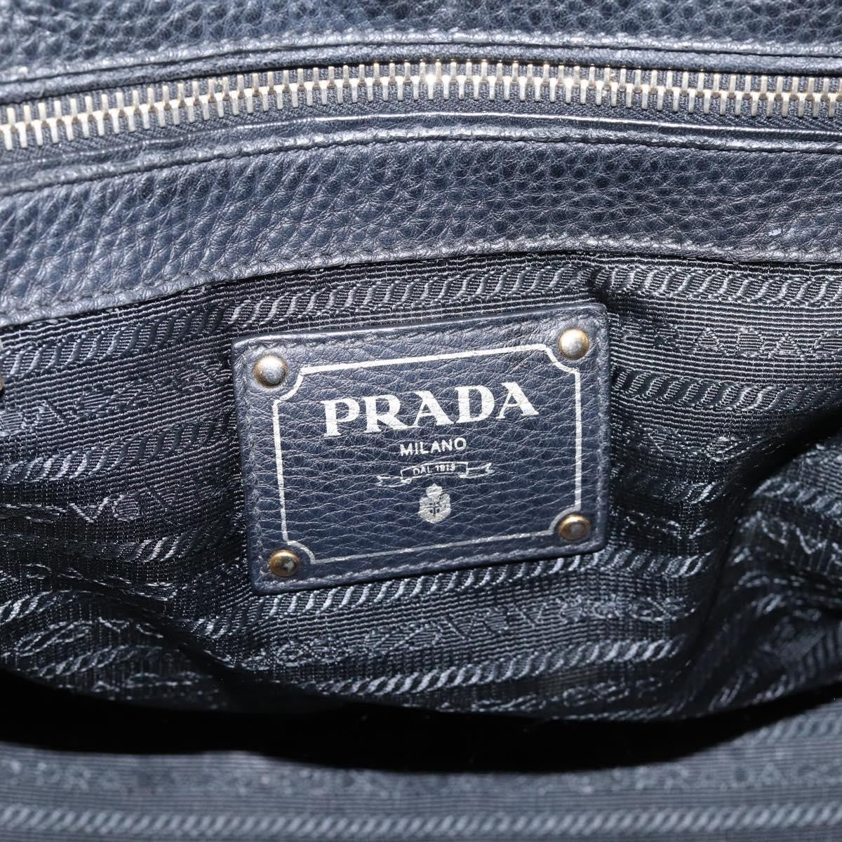 Prada Front Pocket Convertible Vitello Daino, Black, Leather, Tote Bag