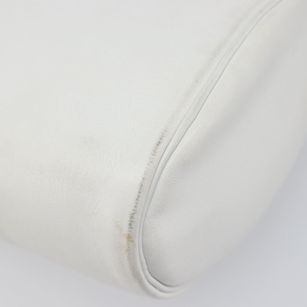 Christian Dior Shoulder Leather, White, Leather, Shoulder Bag