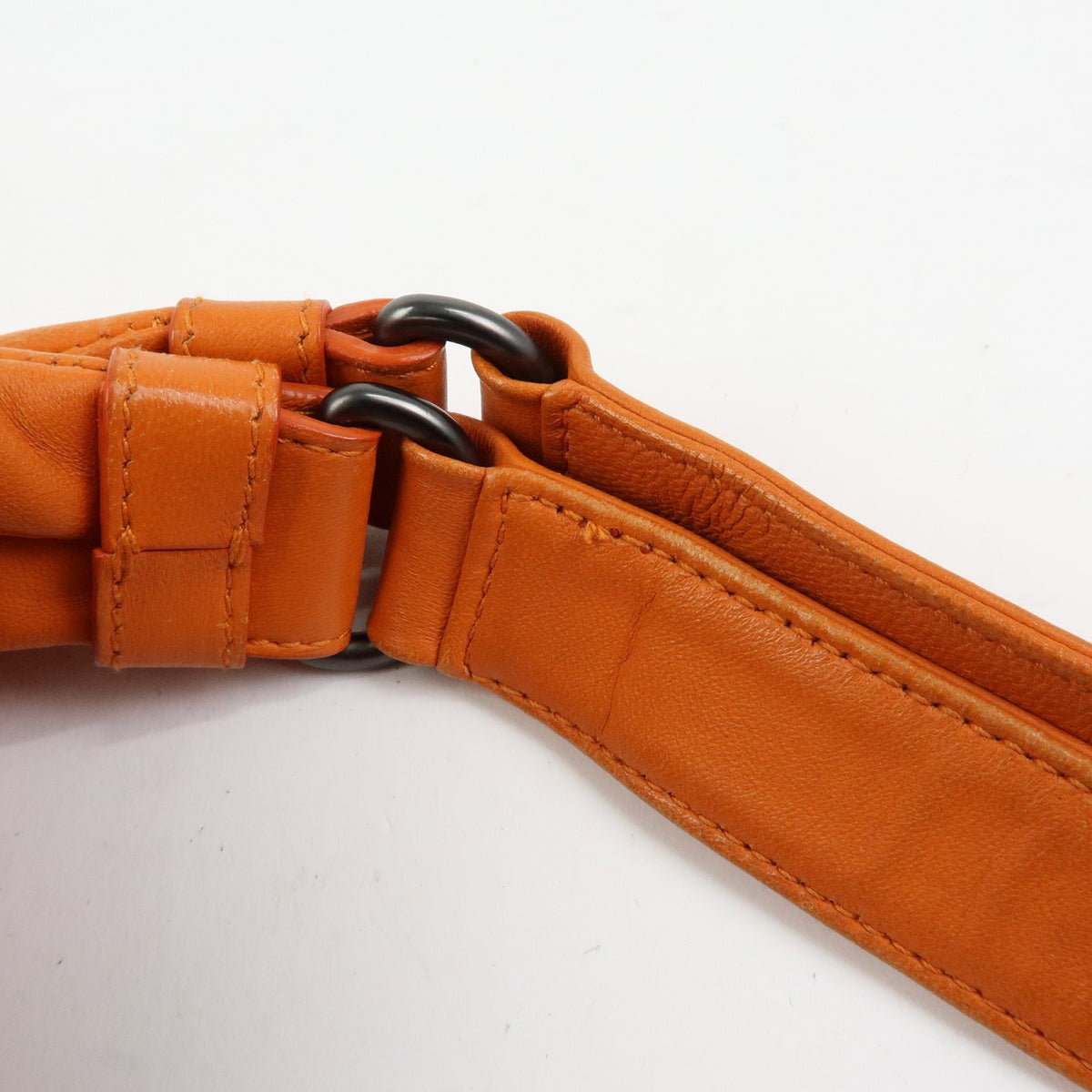 Bottega Veneta Campana Hobo Intrecciato Nappa, Orange, Leather, Shoulder Bag