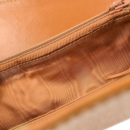 Chanel Trifold Caviar, Brown, Leather, Wallet