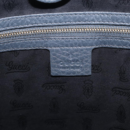 Gucci Heritage Web Hobo Leather, Gray, Leather, Shoulder Bag