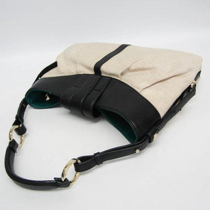 Bvlgari Chandra Canvas, Beige, Canvas, Shoulder Bag
