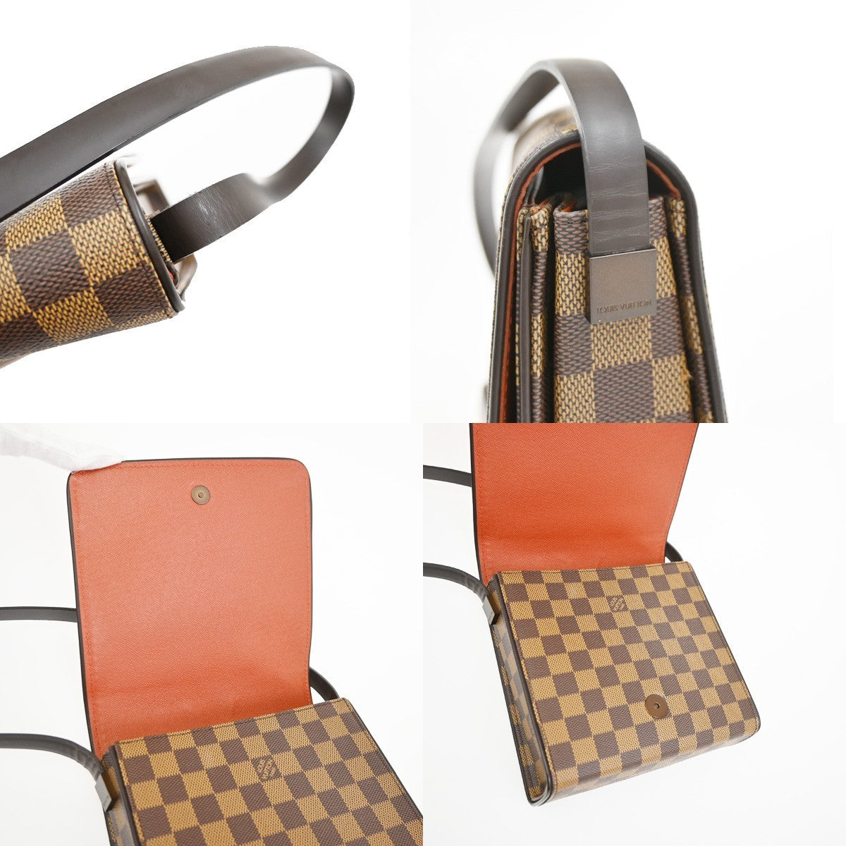 Louis Vuitton Tribeca Carre Damier, Brown, Canvas, Shoulder Bag