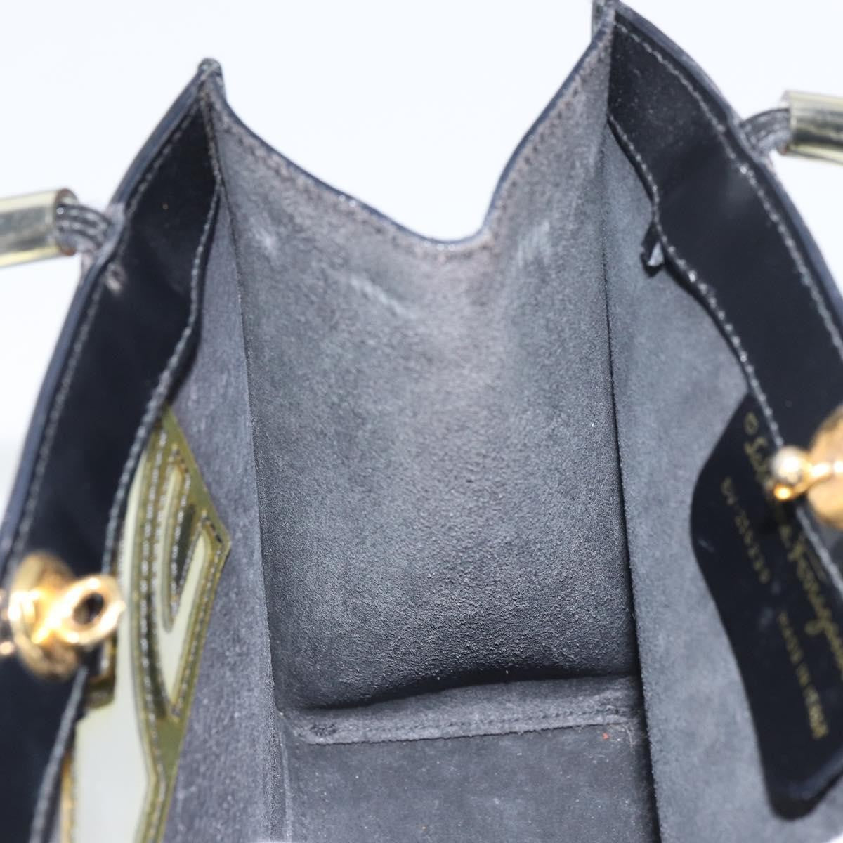 Salvatore Ferragamo Vintage Patent Leather, Black, Patent Leather, Handbag