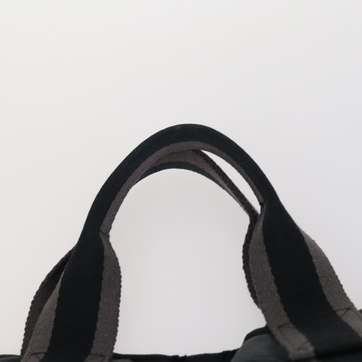 Hermes Fourre Tout Tote Canvas, BLACK, CANVAS, Handbag