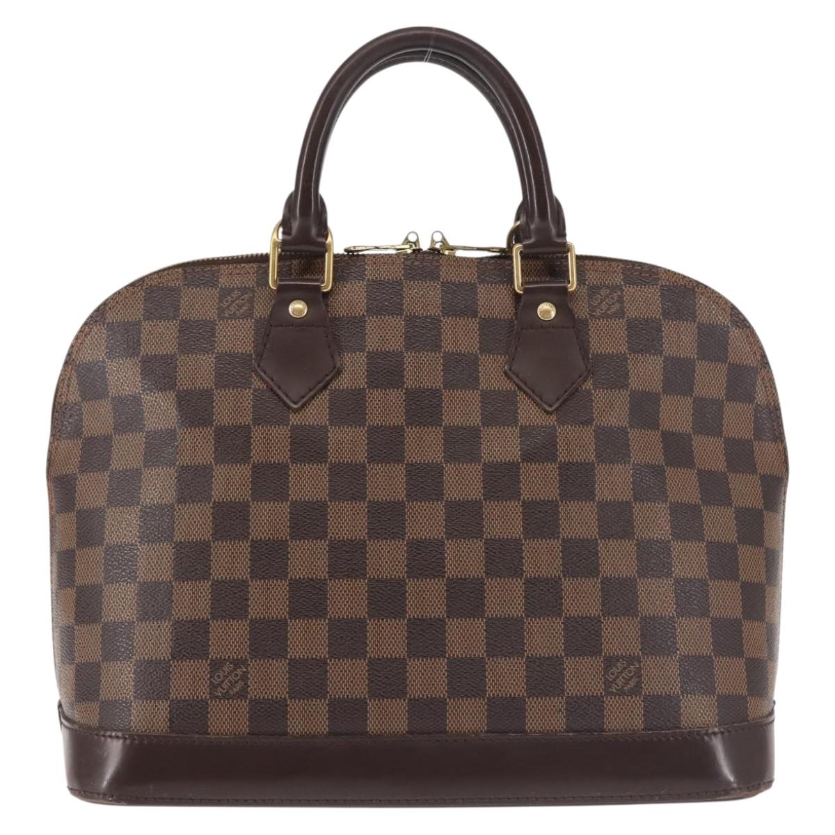Louis Vuitton Alma Handbag Damier, BROWN, CANVAS, Handbag
