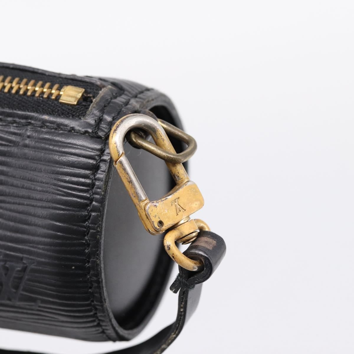 Louis Vuitton Soufflot Pochette Epi Leather, Black, Leather, Clutch