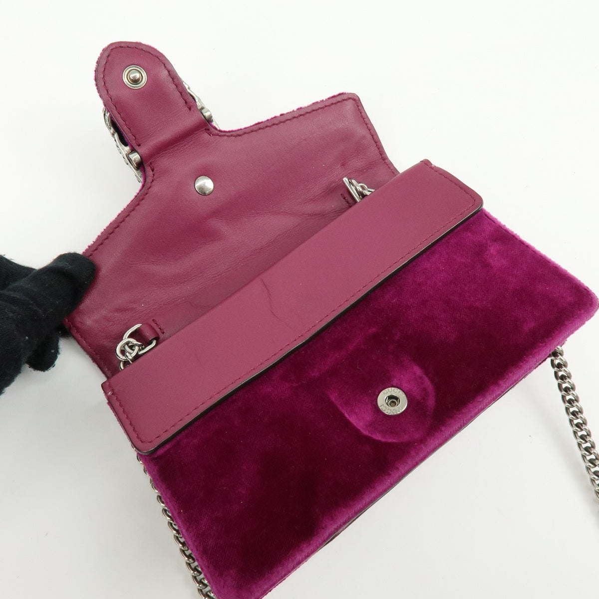 Gucci Dionysus Velvet, Purple, Velvet, Handbag