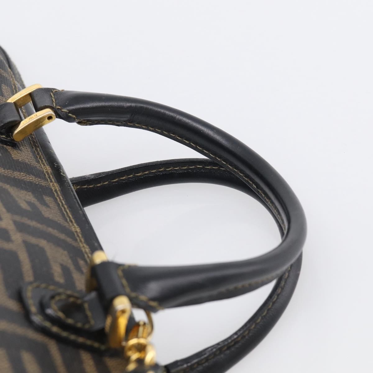 Fendi Convertible Boston Zucca Canvas, Brown, Canvas, Handbag