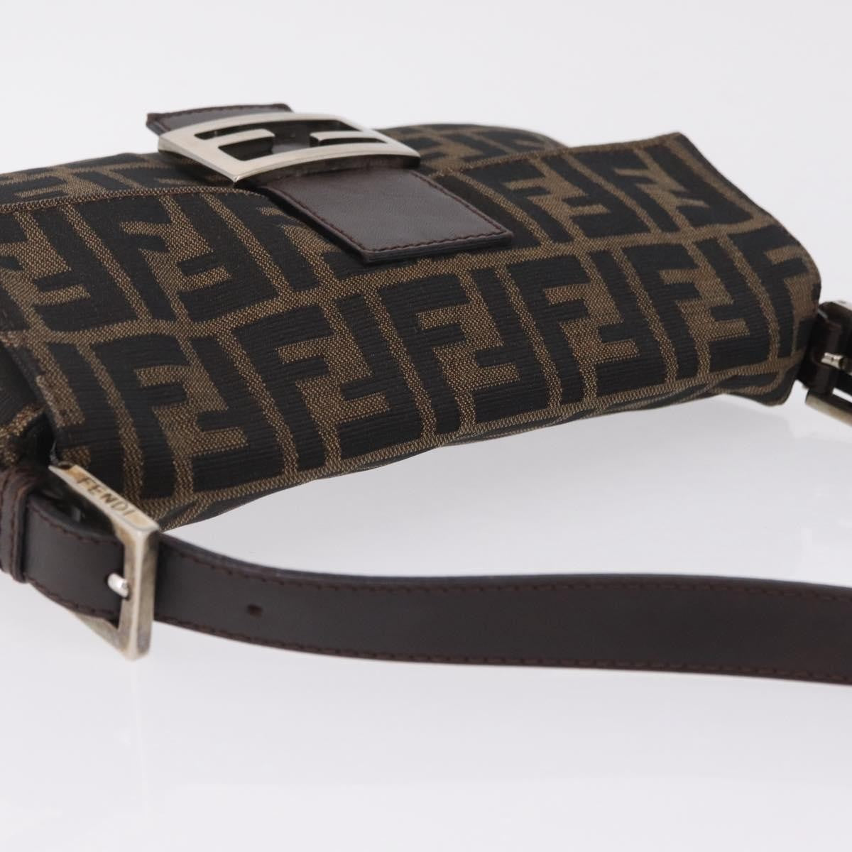 Fendi Baguette Zucca Canvas, Brown, Canvas, Handbag