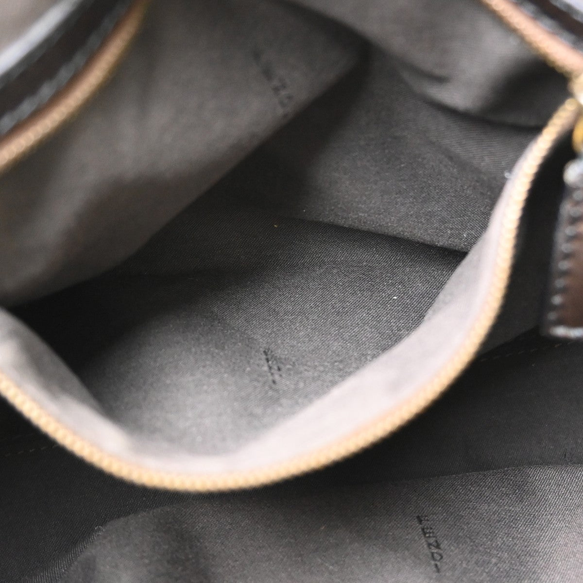 Fendi Handbag canvas, Brown, Leather, Handbag