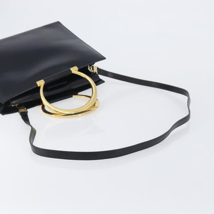 Celine Top Handle Leather, Black, Leather, Handbag