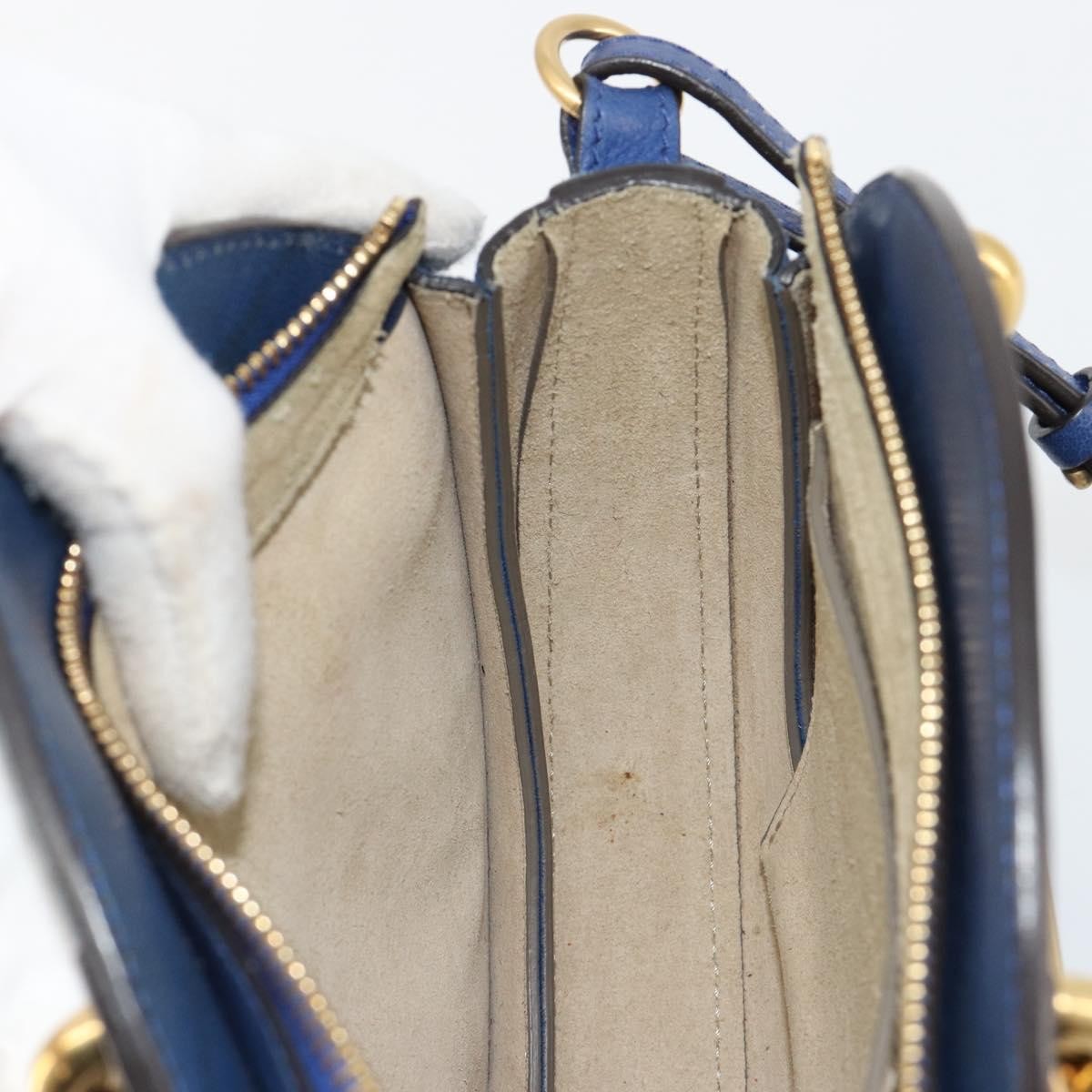 Chloe Pixie Leather and Suede, Blue, Leather, Crossbody Bag
