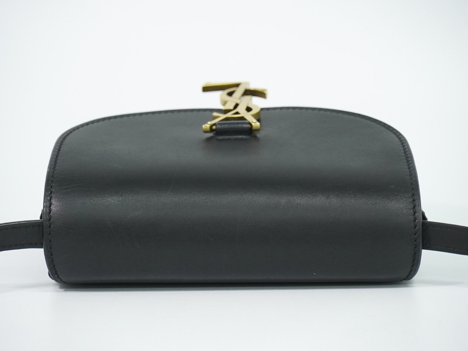 Saint Laurent Kaia Leather, Black, Leather, Shoulder Bag