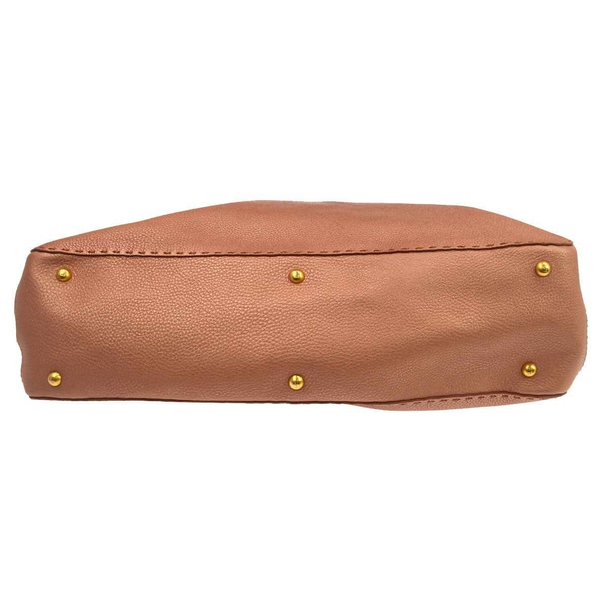 Fendi Selleria Handle Leather, Pink, Leather, Handbag