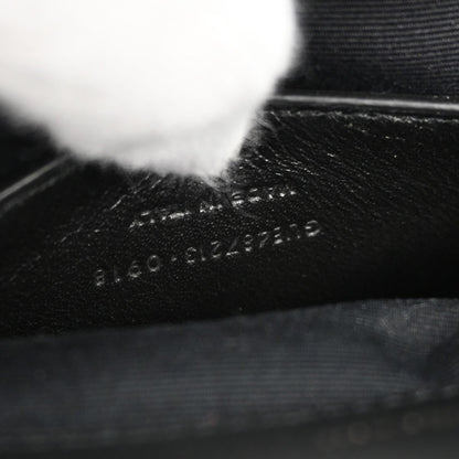 Saint Laurent Classic Monogram College Matelasse Chevron Leather, Black, Leather, Handbag
