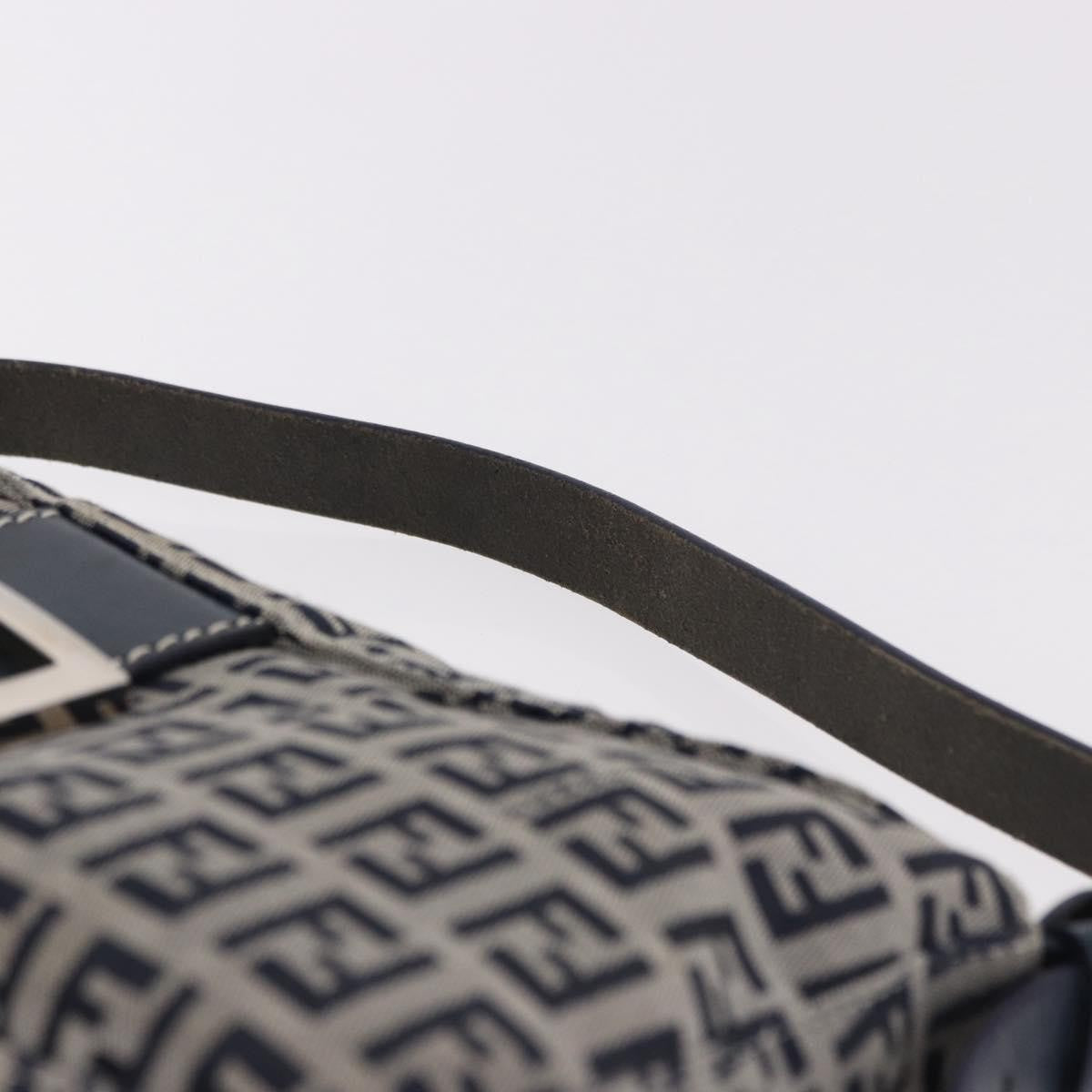Fendi Baguette Zucchino Canvas, Navy, Canvas, Handbag
